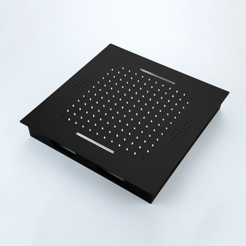Rain Fixed Shower Head 2.5 GPM GPM, Matte Black