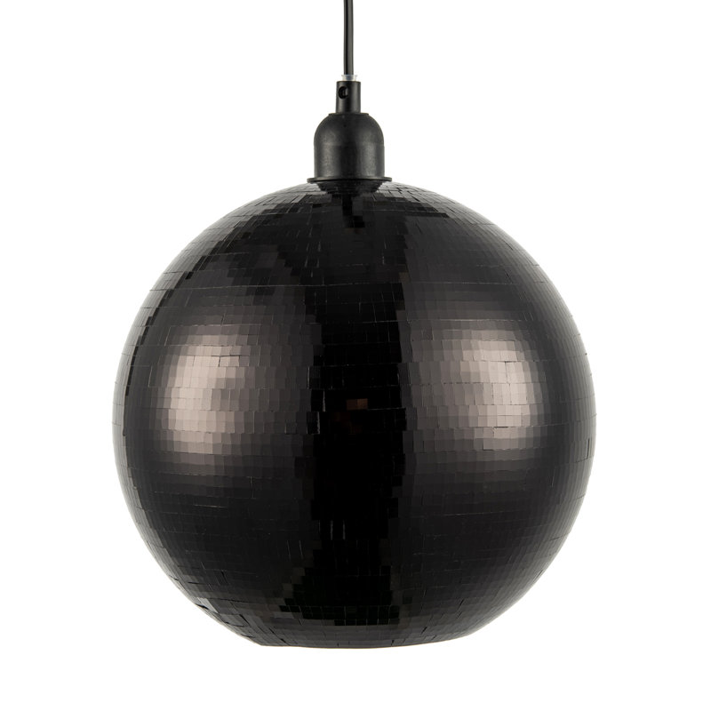 23cm H Plaster Round Pendant Shade ( No Direct Attachment Method ), Black