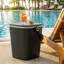 Seau à glace portatif en plastique avec couvercle relevable-466119268