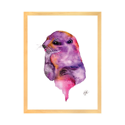Loutre, art sur toile
