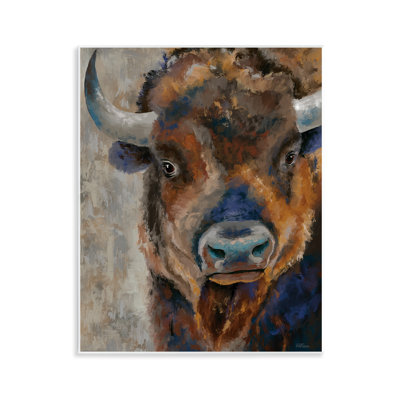 «Bison Rustic Portrait» par Cat Thurman Designs