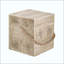 Table d'appoint d'extérieur carrée en bois MGO avec corde tressée simulée - Table de bout intérieure rétro pour la maison et le patio