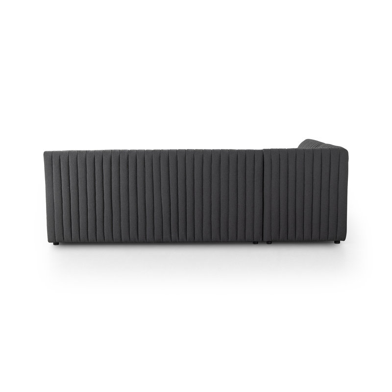 Augustine Modular Sectional, 31.5" H x 100" W x 66.5" D, Black Polyester