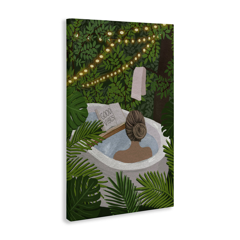 Toile «Jungle Bath», conception par Chen Alyesh, H 36 po x l 24 po
