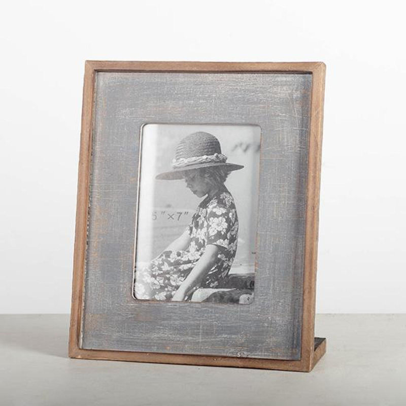 Cadre photo, Brun / gris délavé