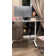 63" Electric Height Adjustable Standing Desk With Curved Desktop And 4 Casters