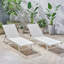 Ensemble de 2 chaises longues d'extérieur à structure en acier