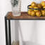 120x25x76cm Industrial Console Table with Shelf, Narrow Sofa Table-1498945527
