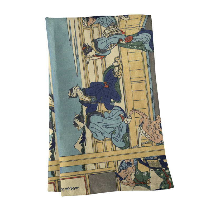 Torchon Yoshida at Tokaido, bleu, Polyester sergé