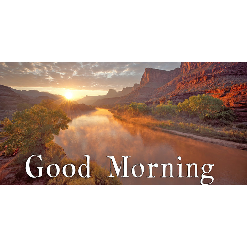 «Good Morning River», art mural sur toile tendue, H 20 po x l 40 po