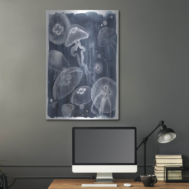 «Moon Jellies I» par Grace Popp, H 36 po x l 24 po