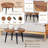 23.6" Round Wood Grain Coffee Table – Black Metal Legs & Adjustable Feet-1345824867-1345824879