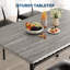 Ensemble de table de salle à manger pour 4 personnes avec support de rangement, table de cuisine 5 pièces et chaises rembourrées de 4, plateau de table en bois et structure en métal robuste, ensemble de salle à manger