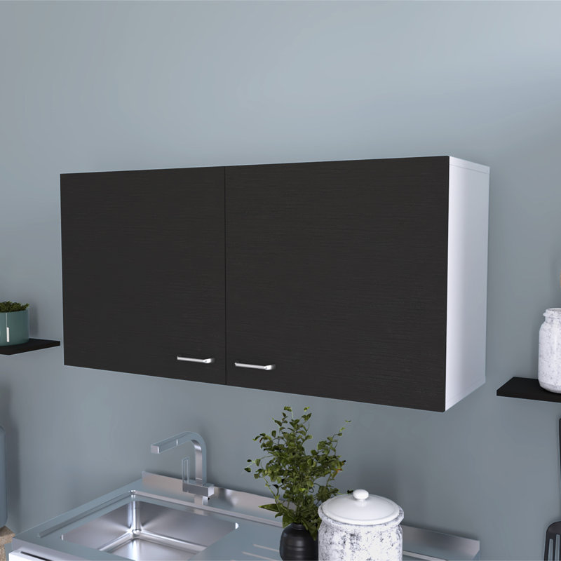 Armoire murale 2 portes Carbon Espresso, Noir