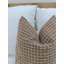 Handmade Brown Checked Cotton Cushion Cover