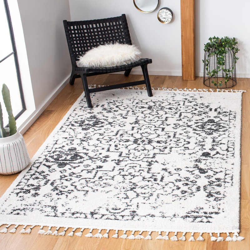 Moroccan Tassel Shag Performance Oriental Rug, Rectangle 9' x 12'