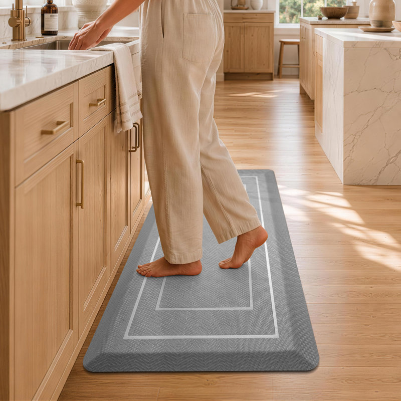 0.8"Extra Thick Anti-Fatigue Non-Slip Waterproof High Density Foam Kitchen Mat, 39"L x 20"W, Gray