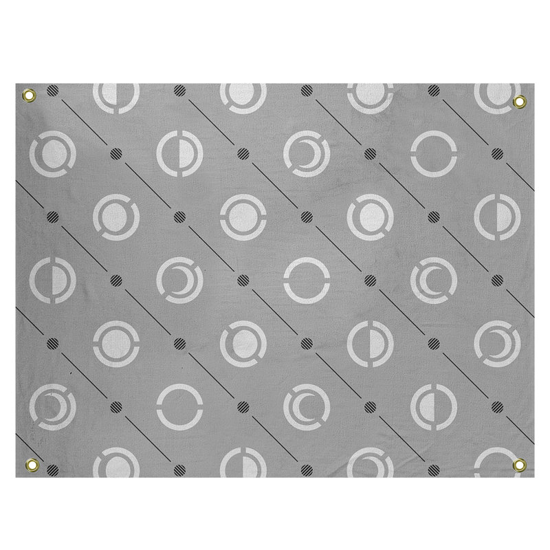 Tapisserie, H 59 po x l 80 po, Gris / blanc / noir