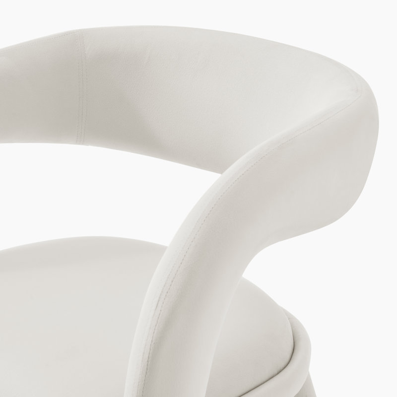 Dorothy Upholstered Soft-Touch Deep Velvet Dining Chairs - Cosy & Contemporary, Beige