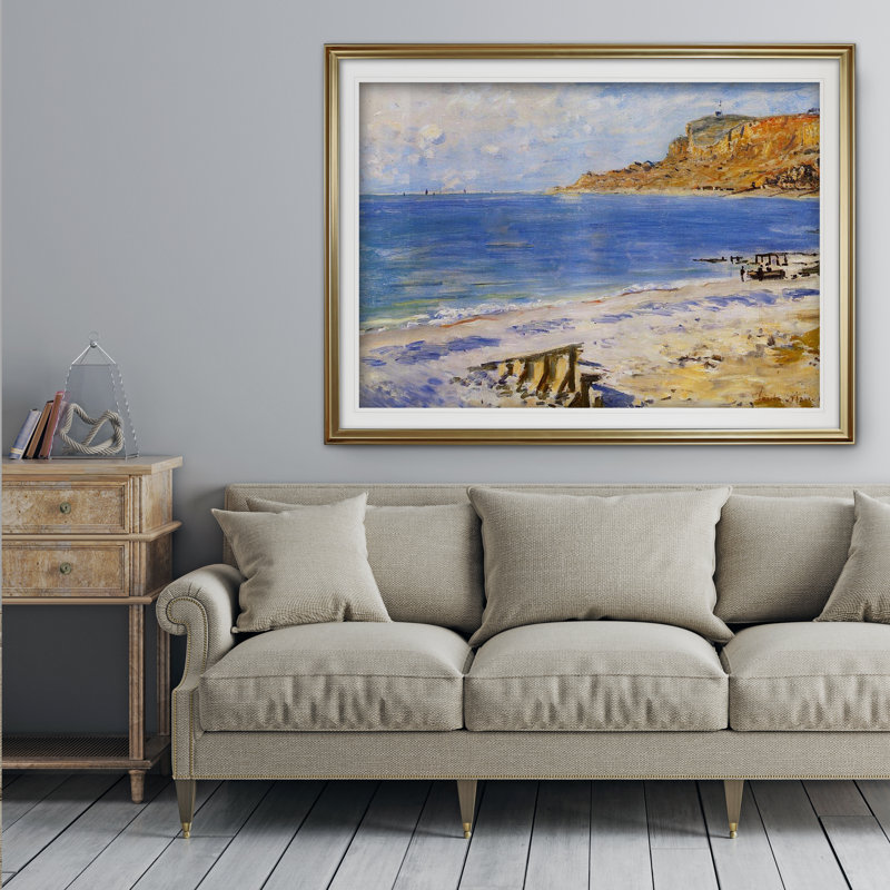 «Sailing At Sainte Adresse» par Claude Monet, impression, H 20 po x l 24 po x P 1,5 po, Or