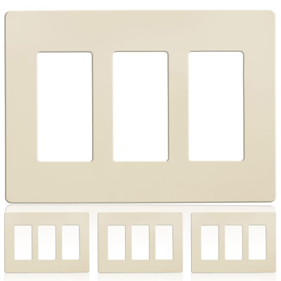 No Subject 3 - Gang Duplex Outlet Standard Wall Plate
