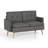 Morgandy Faux Leather 52'' Reception Loveseat-1272552027