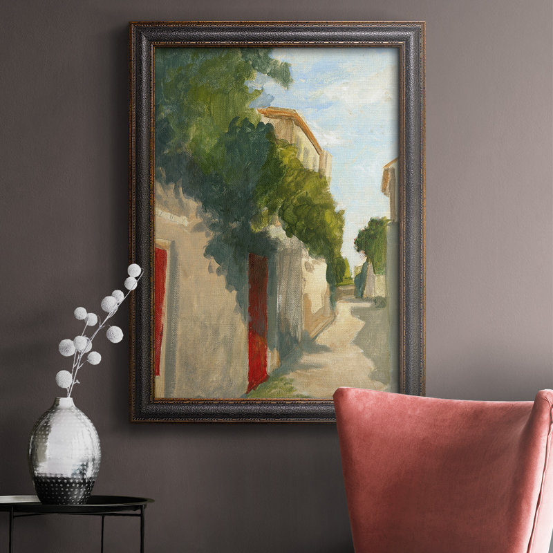 Village Street II - reproduction d'art sur toile, H 36 po x l 24 po x P 2,5 po