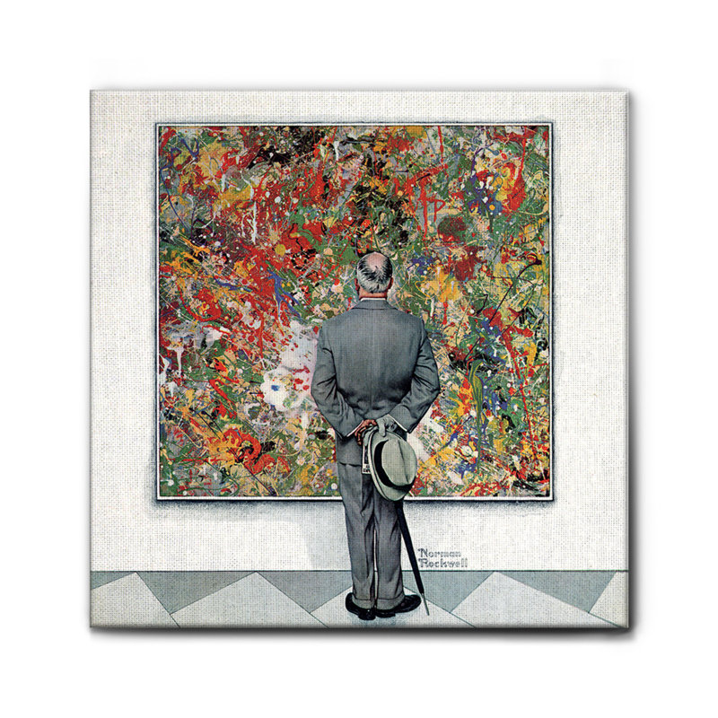Intenditore D'Arte by Norman Rockwell - No Frame Print on Canvas