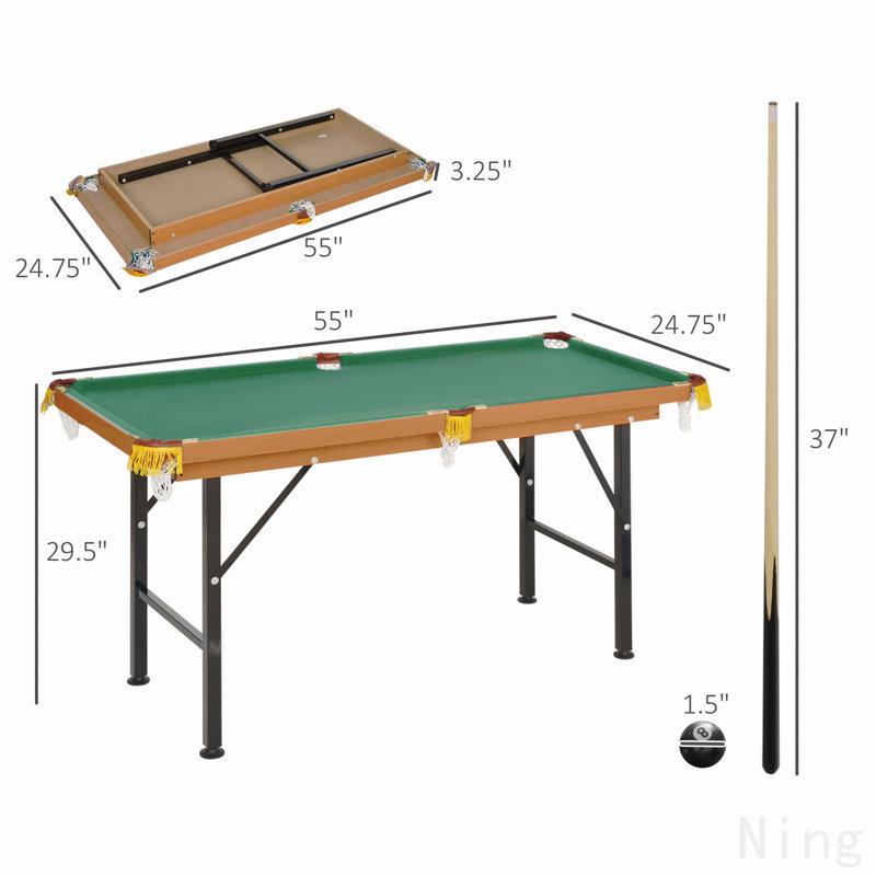 Table de billard pliante portative 55 po Soozier