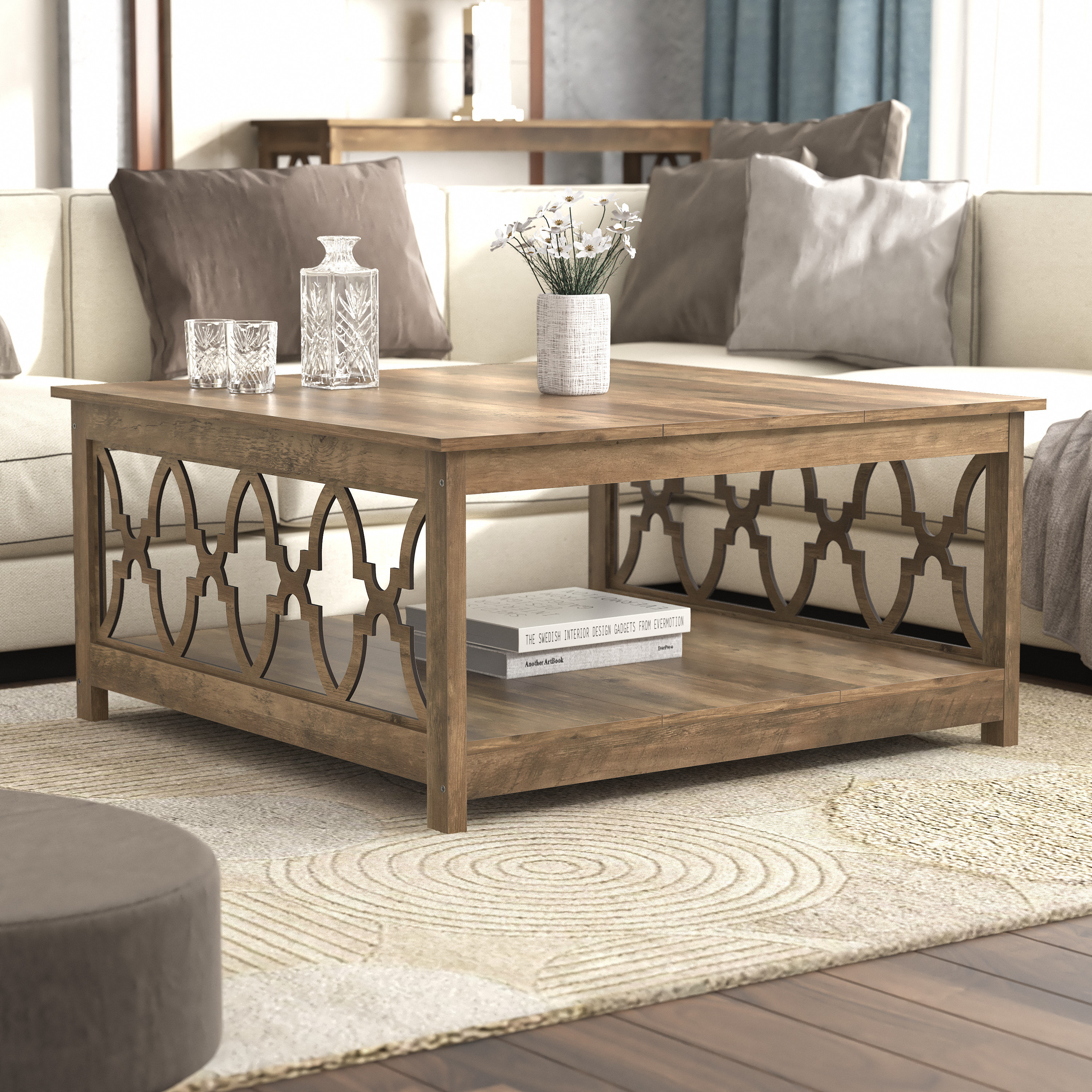 Mobili Fiver Coffee Table Snake Dark Oak Laminate-finished Made in Italy  for sale online