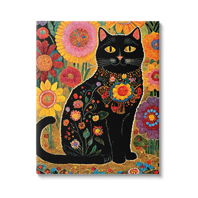 Chat avec motifs floraux par Gary Shergill Designs
