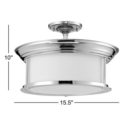 Planas Glass Semi Flush Mount