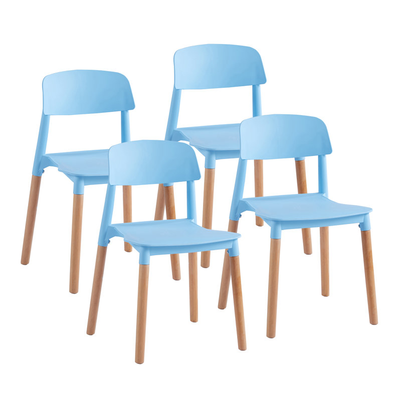 45cm H Stacking Side Chair, Blue