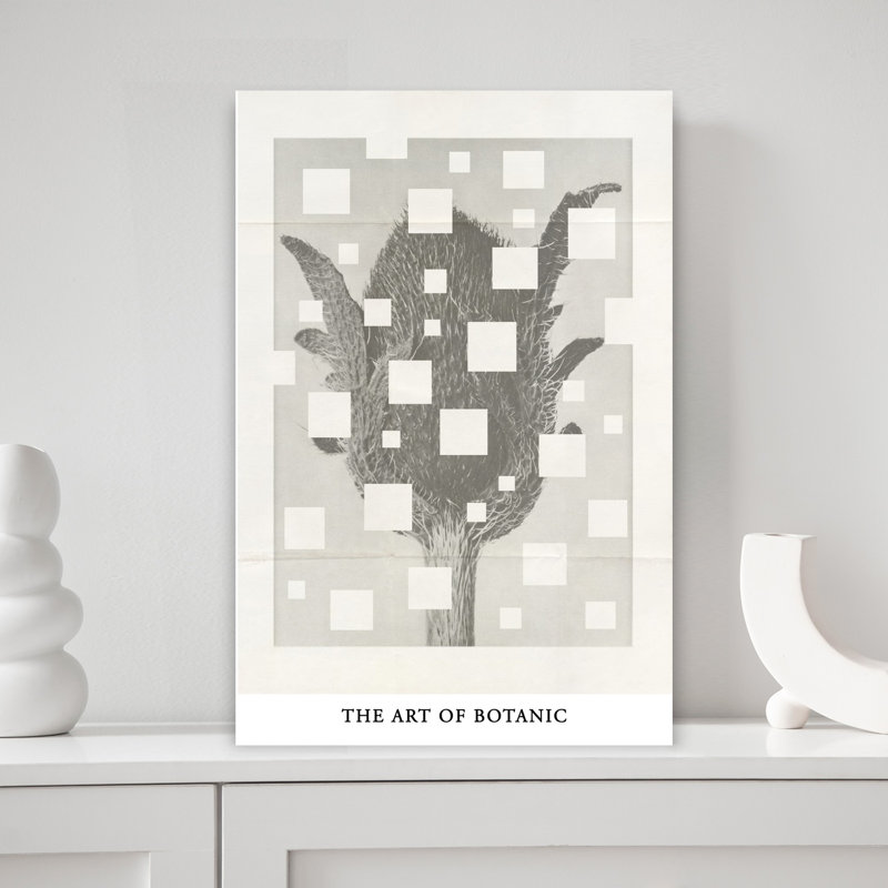 The Art Of Botanic No.3 Abstract Contemporary Geometric Nature Plant Wall Art Print 1 Piece Wrapped Canvas Wall Art
