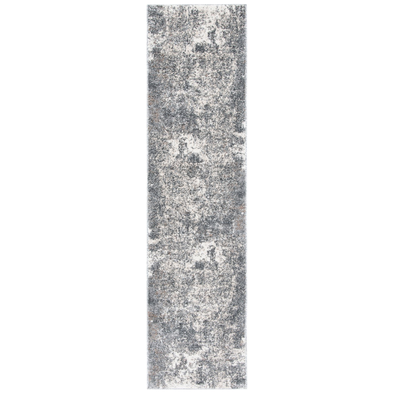 Tapis abstrait Scriber Performance, Tapis de couloir 2 pi x 8 pi