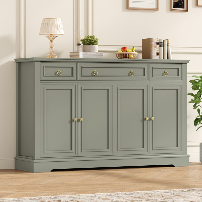 Shondolyn 54'' Sideboard Buffet with Drawers, Credenza Storage Cabinets (Adjustable Shelf), Green
