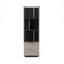 Hesston 180cm H x 55cm W Manufactured Wood For Inferior Part With Door + Metal Frame For Upper Shelved Part Library Bookcase