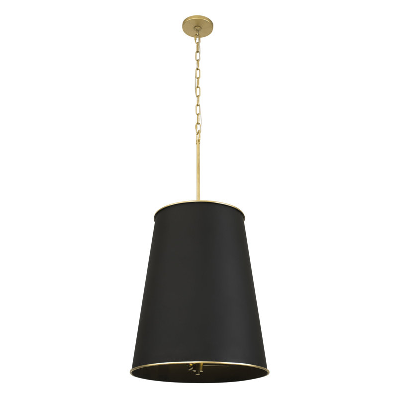 Luminaire suspendu 9 lumières Coco, Noir mat / or français, Noir mat