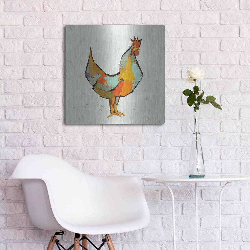 «The Strutter On White» par Phyllis Adams, H 24 po x l 24 po