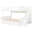 Full XL over Queen Bunk Bed with Storage Shelves and Staircase,Trundle and LED Light,White-1281654478