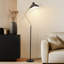 Lampe sur pied DEL ajustable moderne avec abat-jour en métal Swoop-137637445