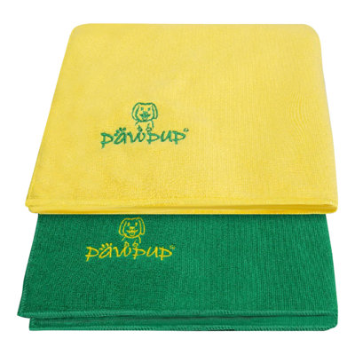 PAWPUP Dog Towel Super Absorbent 100x60cm Set of 2 Microfiber Pet Towel for Dogs Cats and other Pets