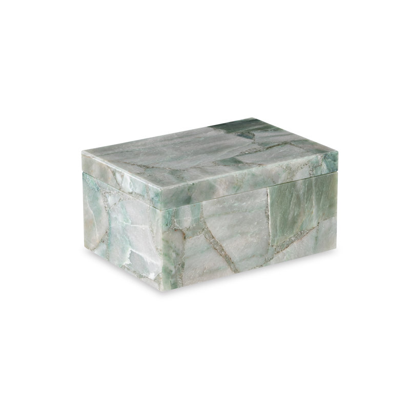 Handmade Aventurine Decorative Box, 5" H x 10" W x 7" D