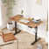Hubing Electric Height Adjustable Standing Desk With 2 Usb Ports And 3 Power Outlets，4 Lockable Casters, 2 Hooks, Big Mouse Pad