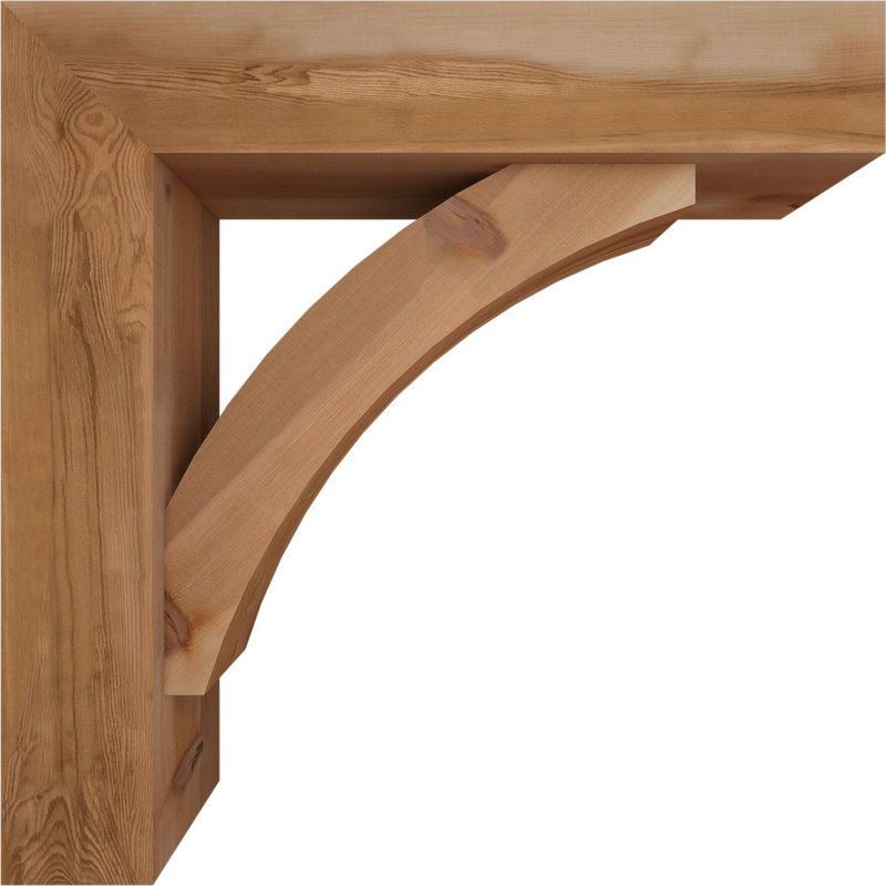 Thorton Block Bracket with Offset Brace, 32 x 32, 7 1/2"W Western Red Cedar (Smooth)