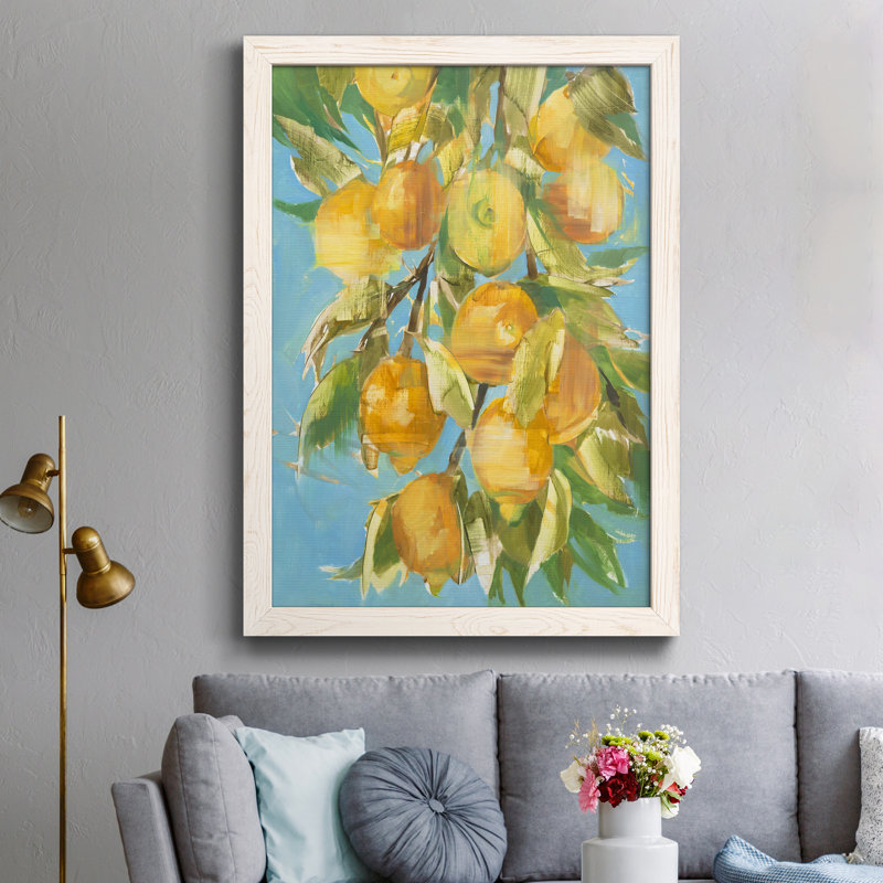 «Lovely Lemon» - reproduction de cadre photo sur papier, H 37,5 po x l 27,5 po x P 1,5 po, Papier blanc