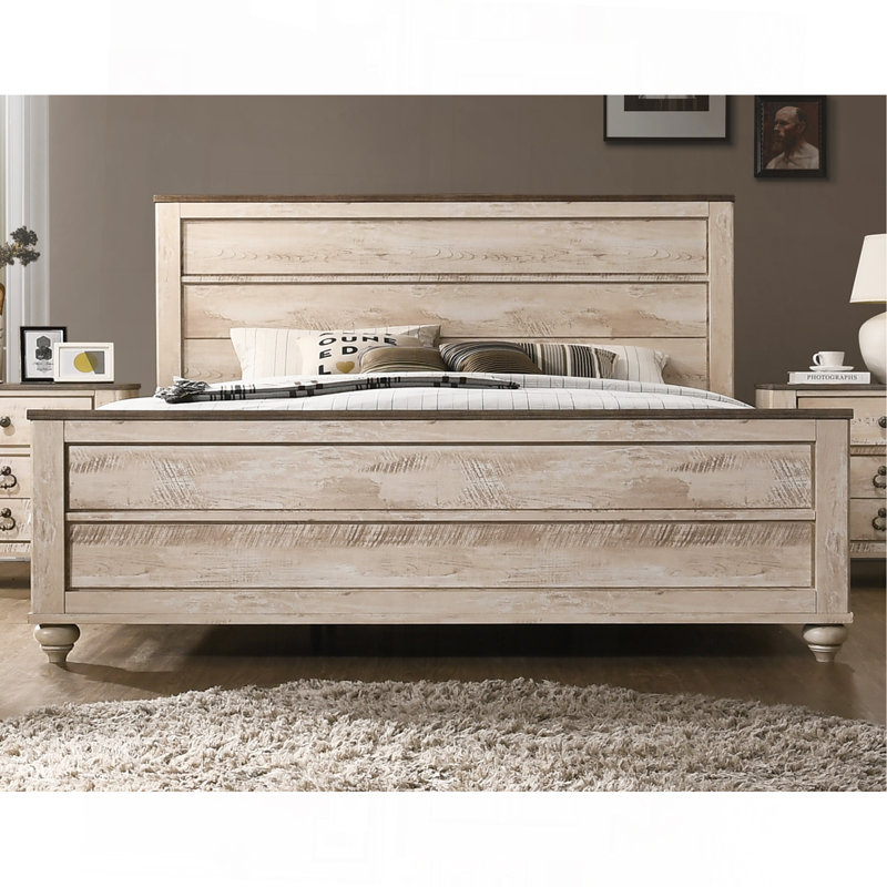 Ensemble de chambre à coucher, très grand lit, commode, miroir, table de chevet et commode Imerland