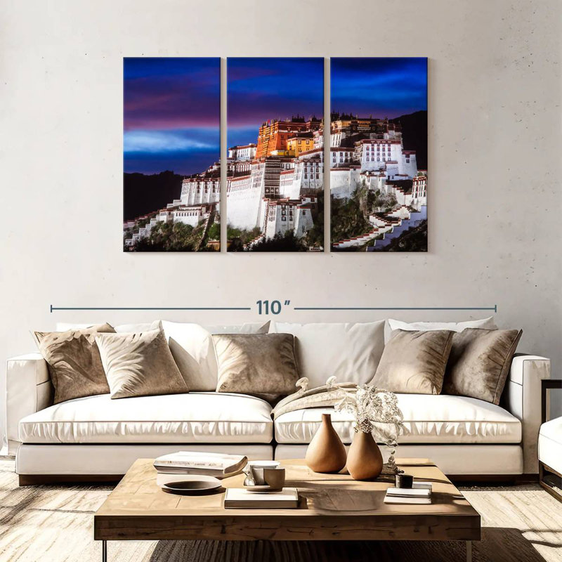 Adella Potala Palace Before Dark, 48" H x 74" W