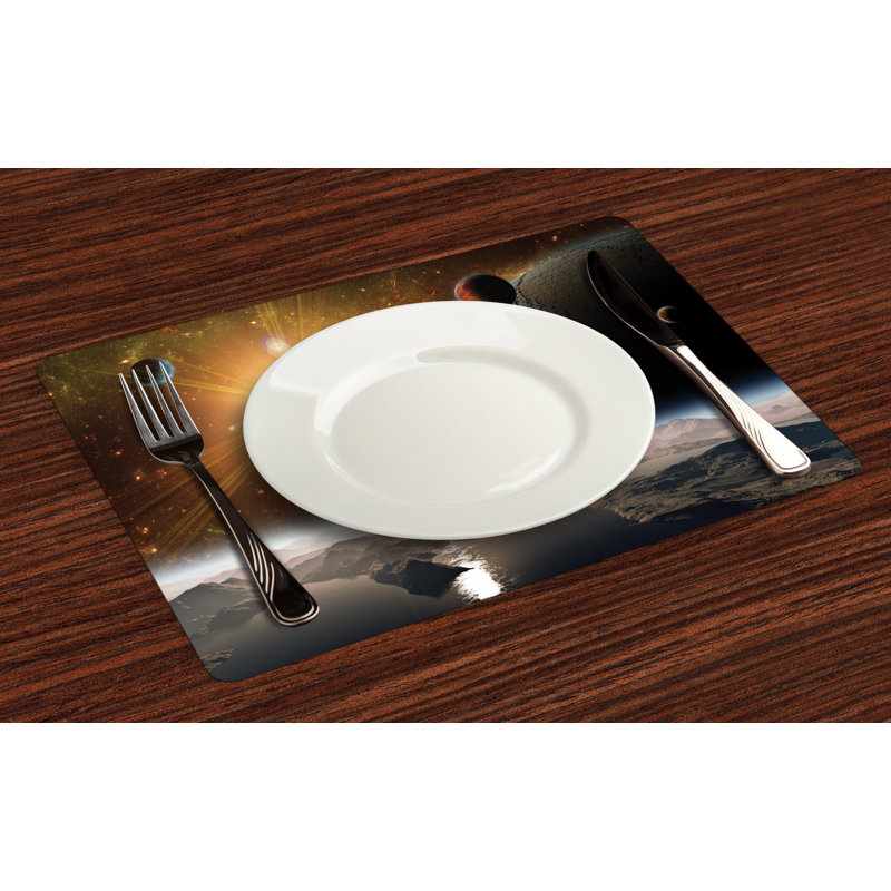 Polyester Abstract Rectangle Placemat