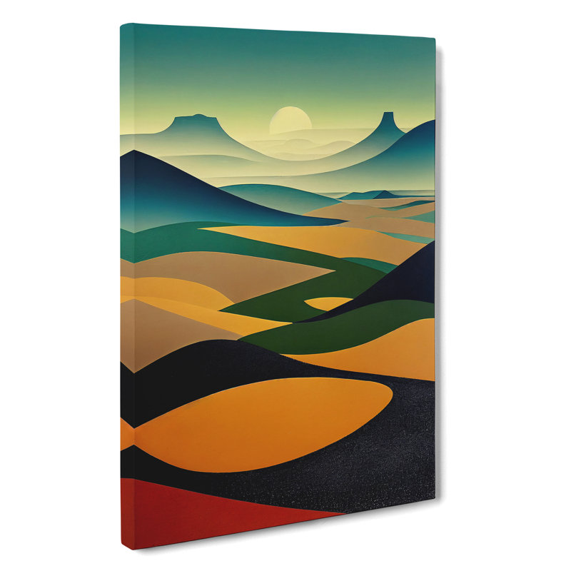 Abstract Landscape Meadow No.1 - Wrapped Canvas, 50cm H x 35cm W x 3cm D